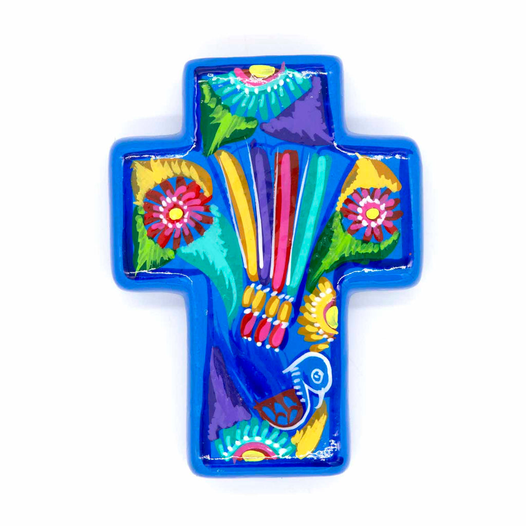 Mexican Painted Bird Block Cross