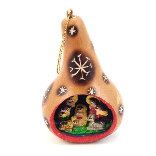 Nativity in Gourd-Christianity-Siesta Crafts