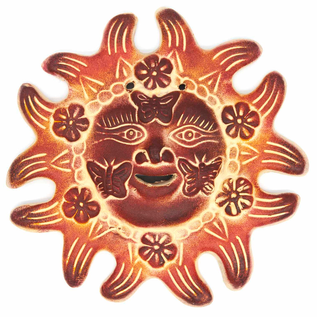 Smiling Sun Ceramic Plaque