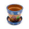 Mithila Pot and Saucer Small-Plant Pots, Vases & Hangers-Siesta Crafts