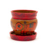 Mithila Round Pot and Saucer Small-Plant Pots, Vases & Hangers-Siesta Crafts