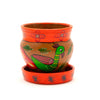 Mithila Round Pot and Saucer Small-Plant Pots, Vases & Hangers-Siesta Crafts