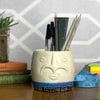 Face Design Soapstone Planter