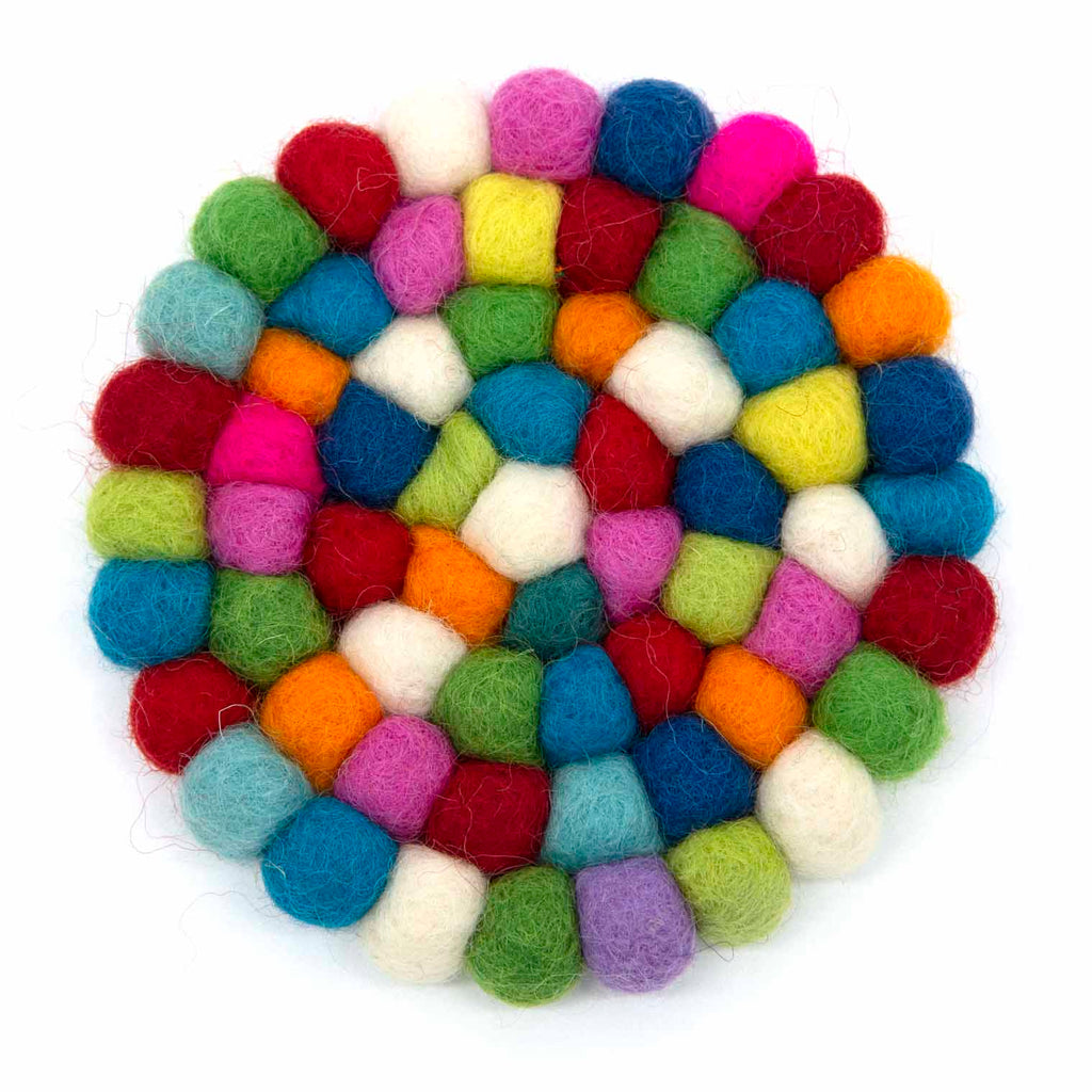 Felt Bobble Coaster-Kitchen & Tableware-Siesta Crafts