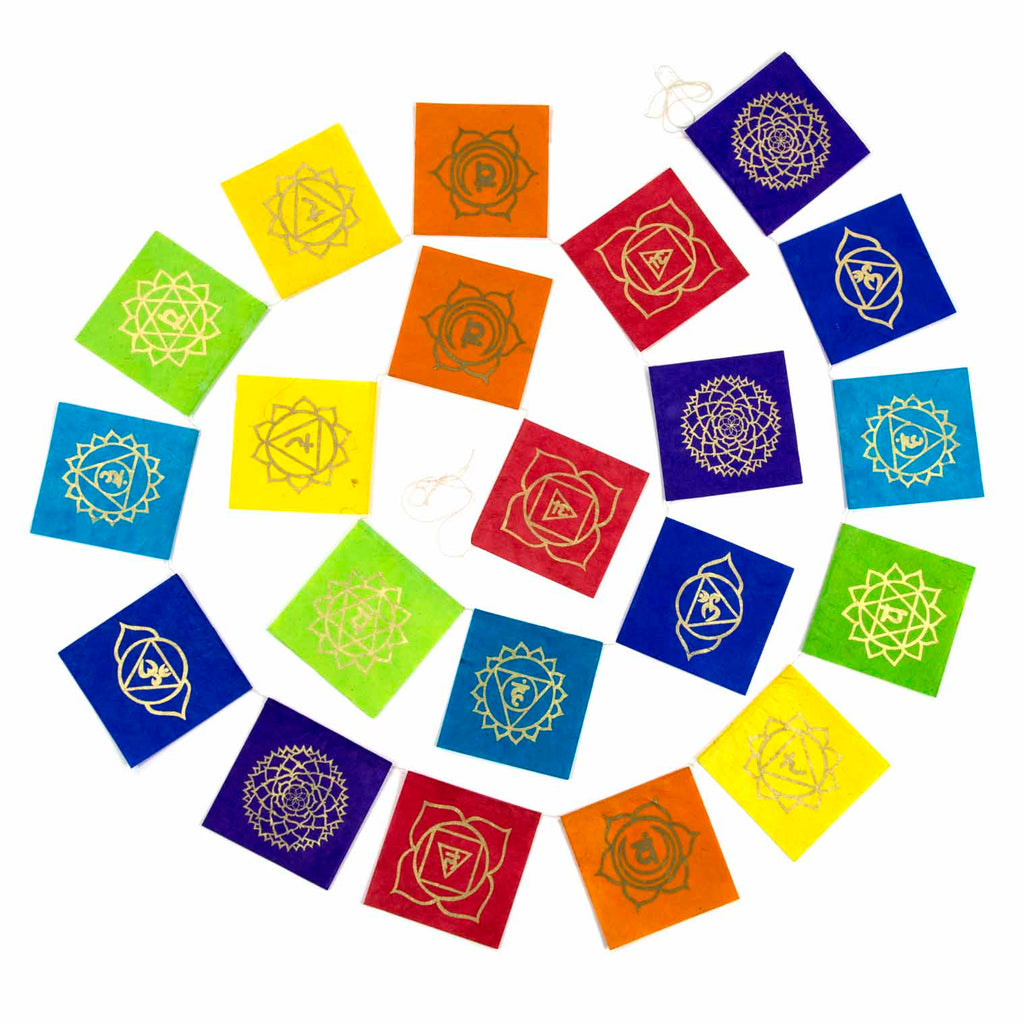 Long Lokta Paper Chakra String - Large