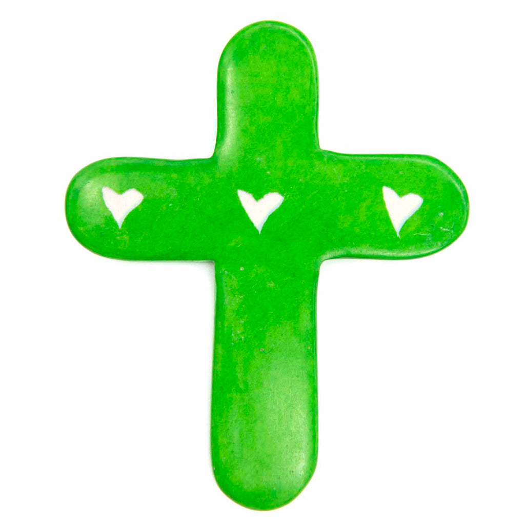 Small Patterned Soapstone Cross