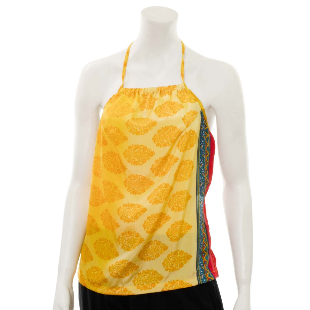 Recycled Sari Knot Back Top-Tops-Siesta Crafts