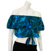 Bali Flower Bardot Top with Tie