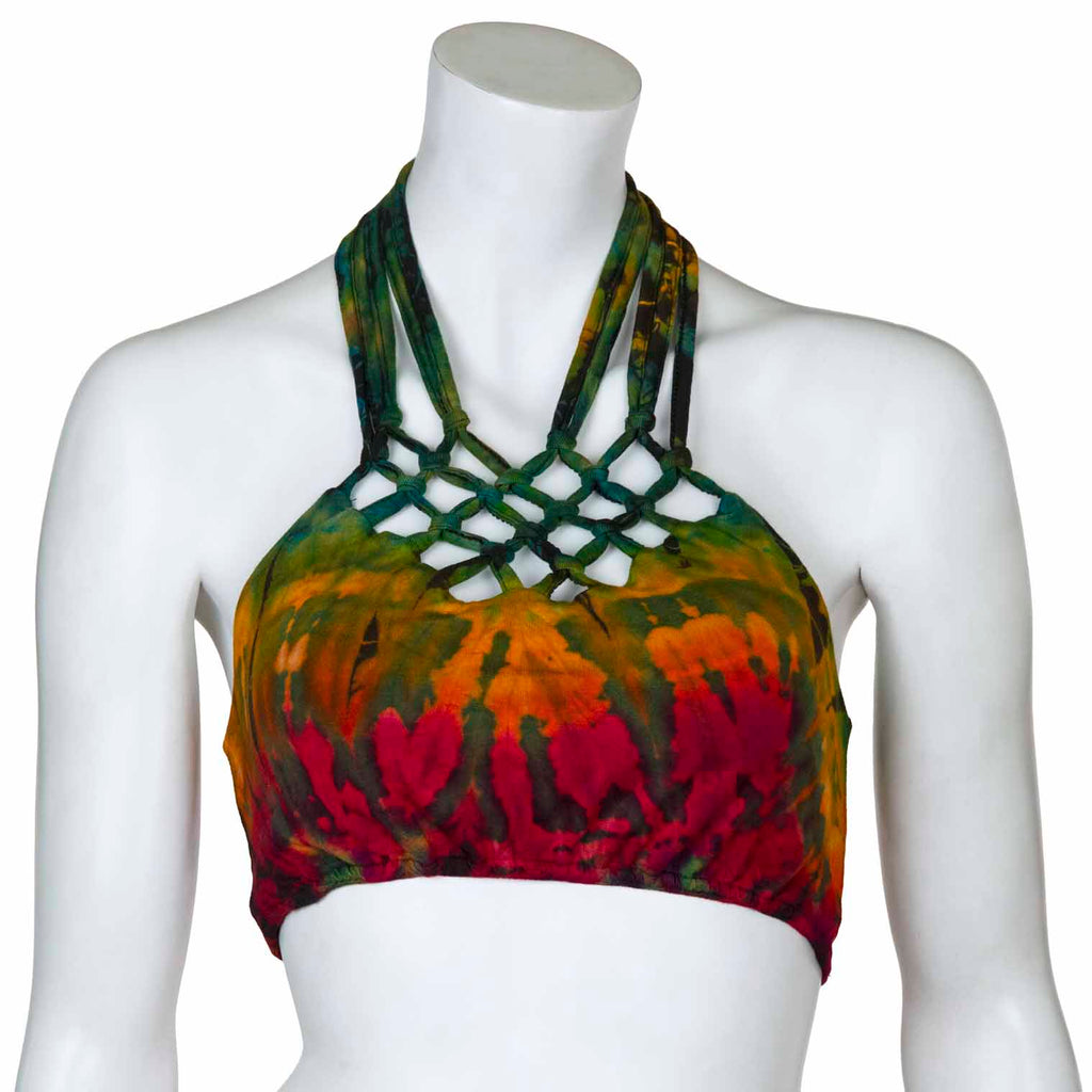 Knotted Jersey Tie Dye Triangle Top