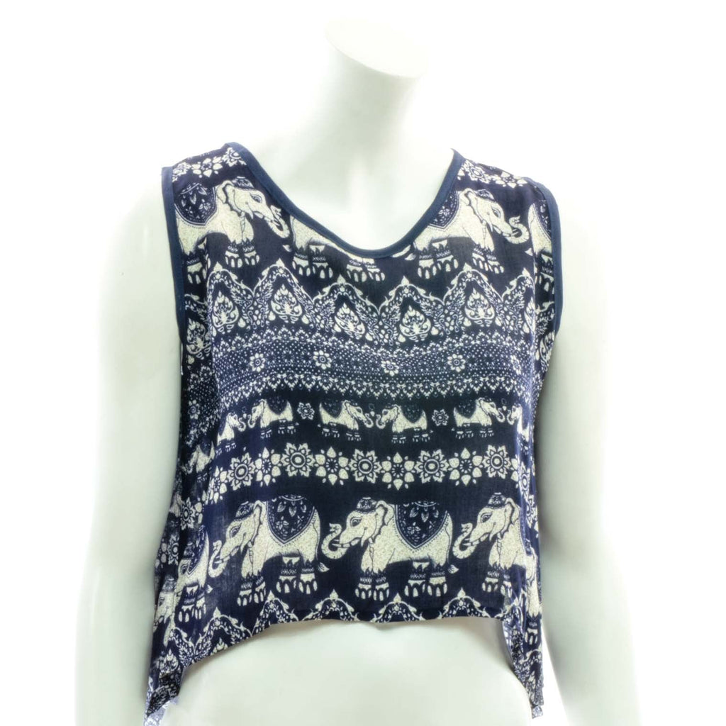 Elephant Open Back Drape Top