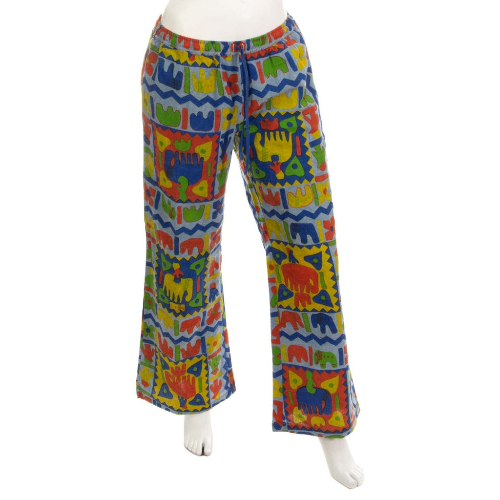 Abstract Elephant Trousers-Trousers-Siesta Crafts