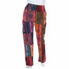 Stonewash Patch Blockprint Trousers-Trousers-Siesta Crafts