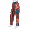 Stonewash Patch Blockprint Trousers-Trousers-Siesta Crafts