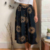 Black Sun Button Skirt