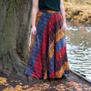 Solar Stripe Wrap Skirt