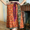 Recycled Sari Reversible Wrap Skirt