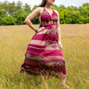 Recycled Sari Tie Up Halter Dress