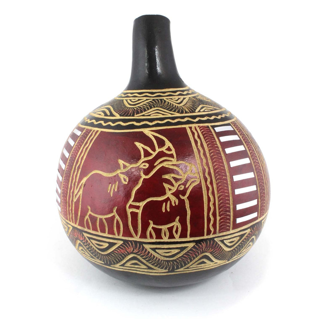 Kenyan Large Engraved Gourd