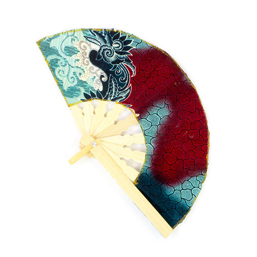 Ten Balinese Batik Fans-Garden & Outdoors-Siesta Crafts