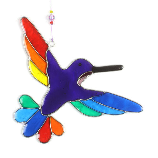 Rainbow Hummingbird Suncatcher-Home Décor-Siesta Crafts