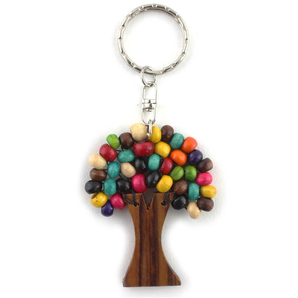 Beaded Tree Keyring-Keyrings & Bag Charms-Siesta Crafts