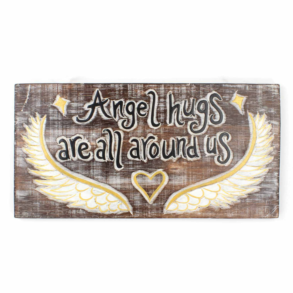 Angel Hugs Plaque-Home Décor-Siesta Crafts