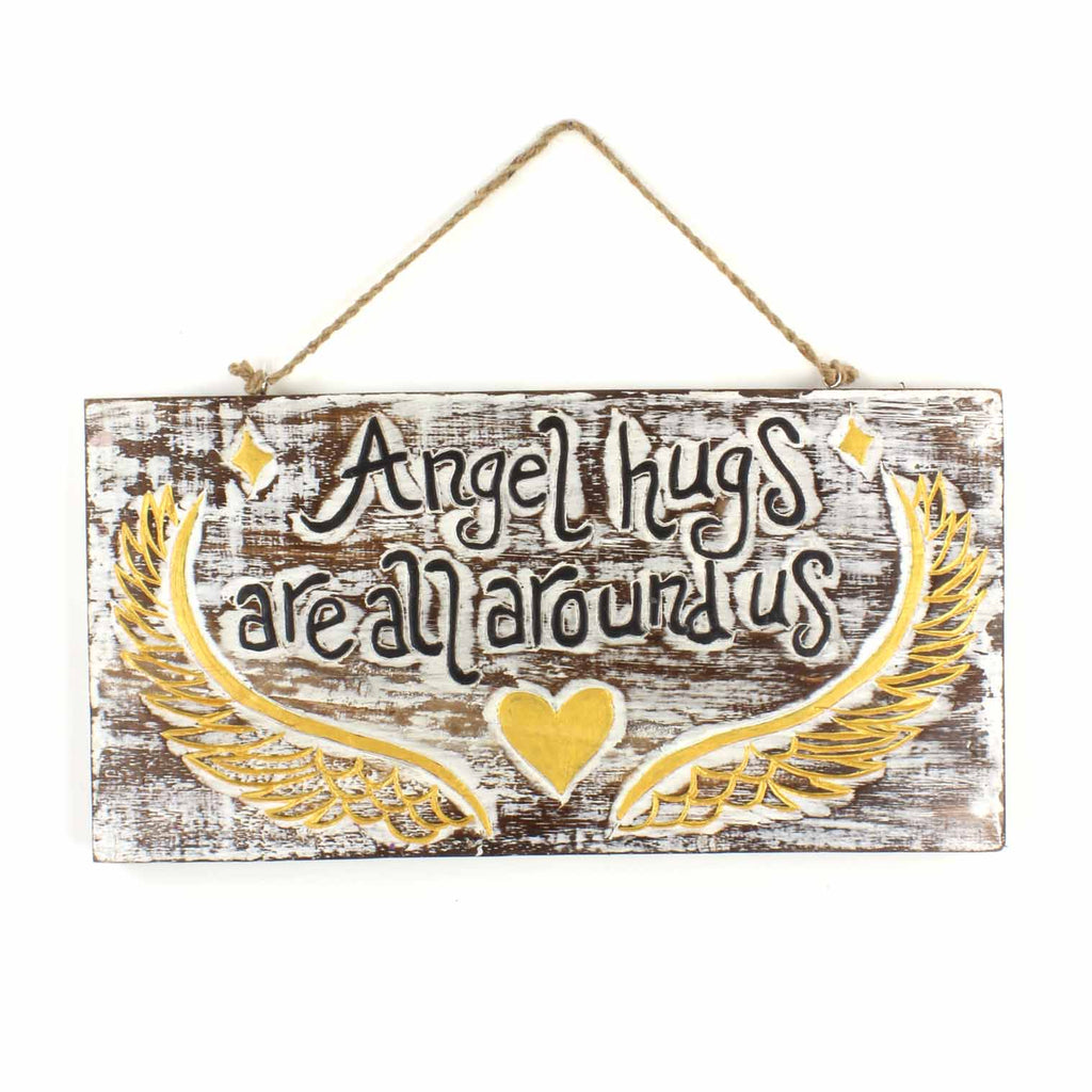 Angel Hugs Plaque-Home Décor-Siesta Crafts