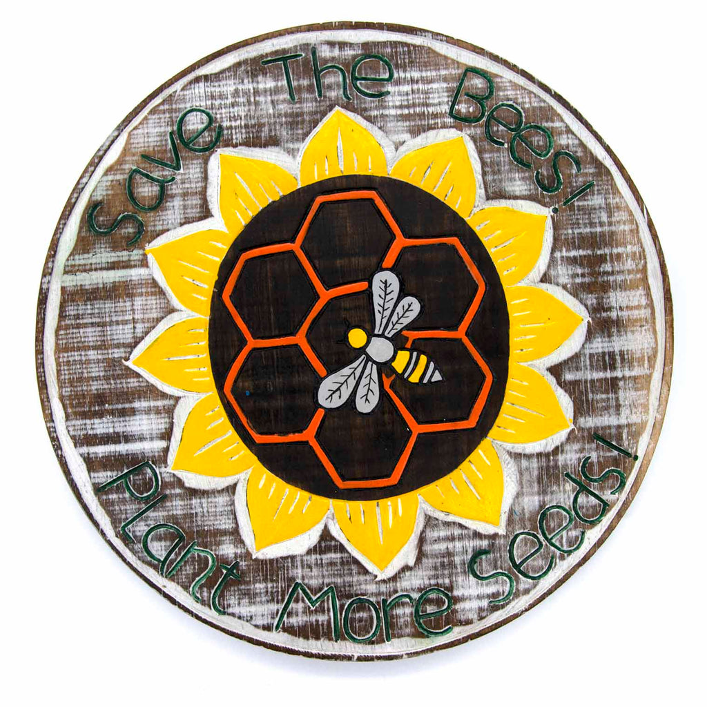 Save The Bees Plaque-Home Décor-Siesta Crafts