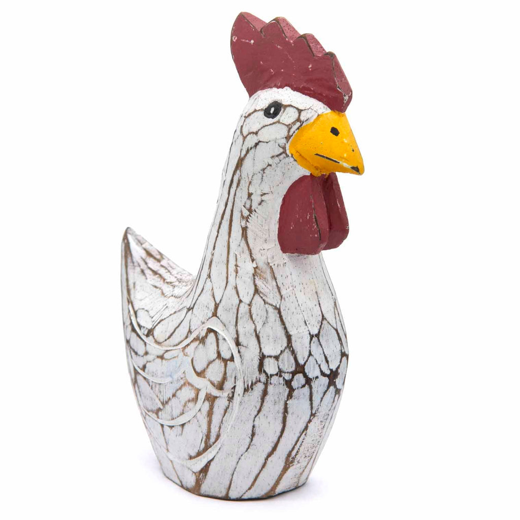 Small White Chicken-Ornaments & Figurines-Siesta Crafts