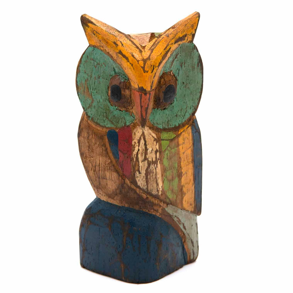 Rustic Owl on Branch-Ornaments & Figurines-Siesta Crafts