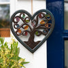 Heart Shaped Autumn Leaves Plaque