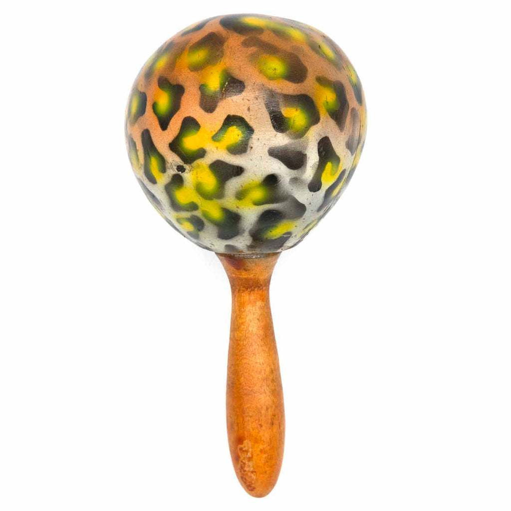 Leopard Painted Maraca-Shakers-Siesta Crafts