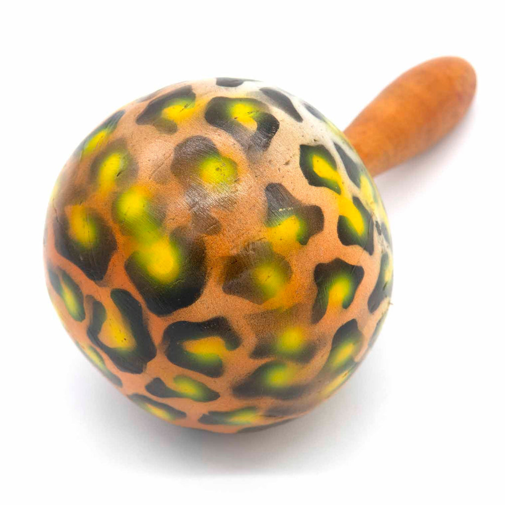 Leopard Painted Maraca-Shakers-Siesta Crafts