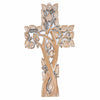 Whitewash Tree Cross with Leaves-Christianity-Siesta Crafts