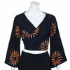 Black Sun Wrap Top