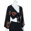 Black Sun Wrap Top