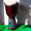 Large Painted Djembe