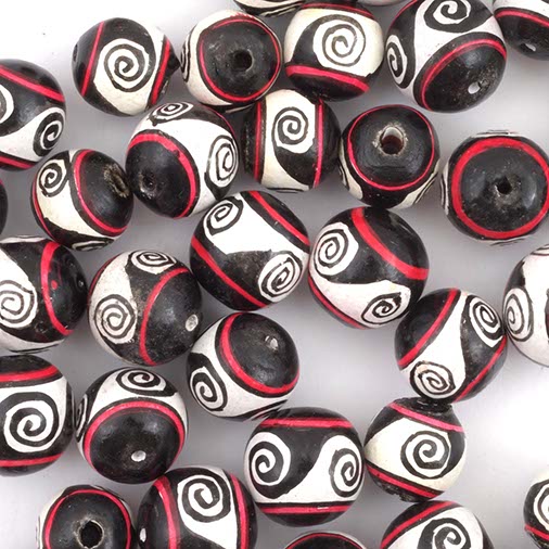 Round Spiral Ball Bead