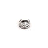 Black & White Crosshatch Ball Bead