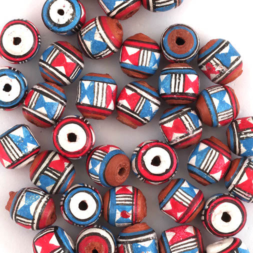 Mini Red and Blue Ball Bead