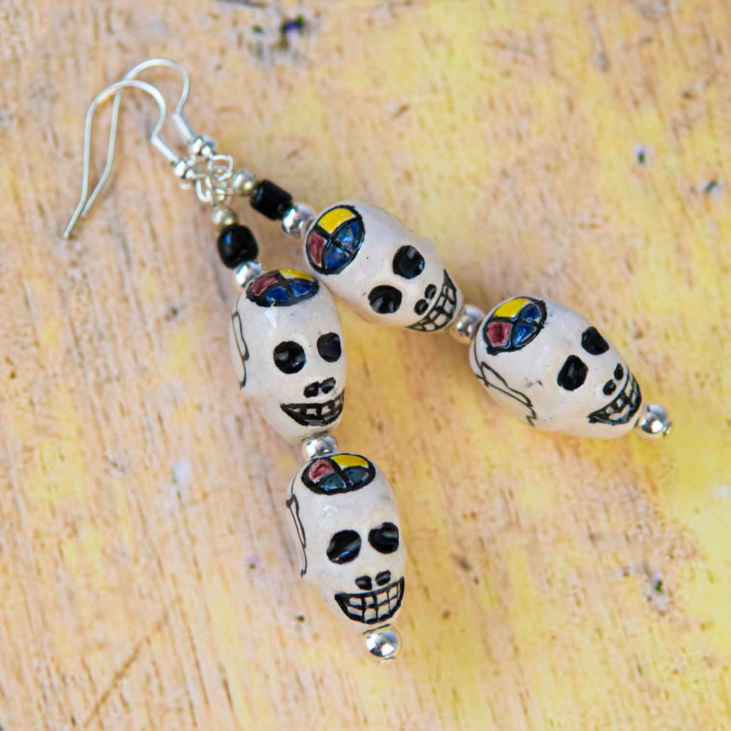 Double Skull Earrings