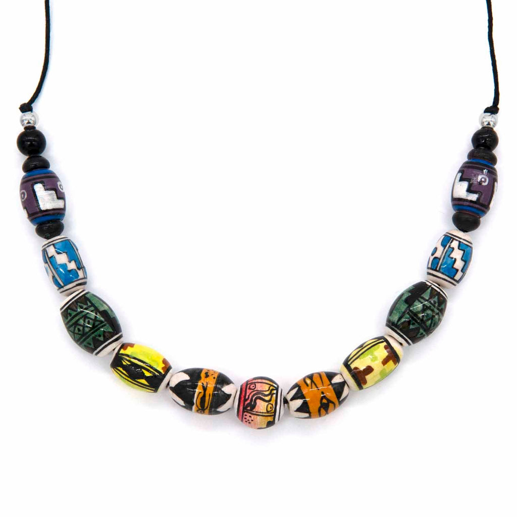 Rainbow Bead Necklace-Necklaces & Pendants-Siesta Crafts