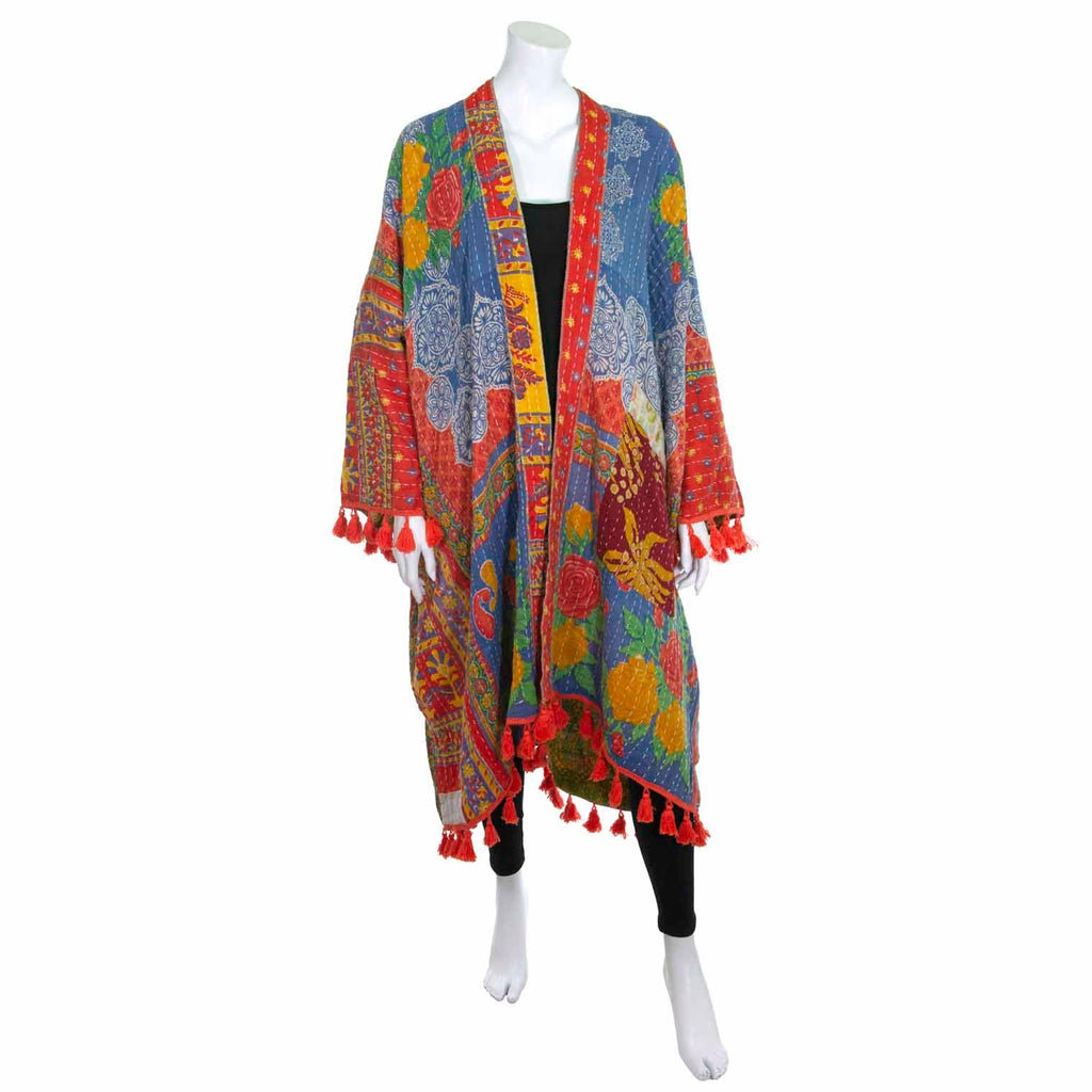 Kantha Tassel Shrug Jacket