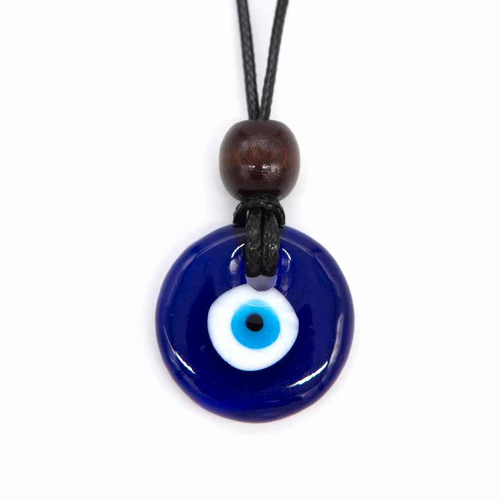 Small Glass Evil Eye Necklace-Necklaces & Pendants-Siesta Crafts