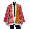 Kantha Fringed Jacket-Coats, Jackets & Ponchos-Siesta Crafts