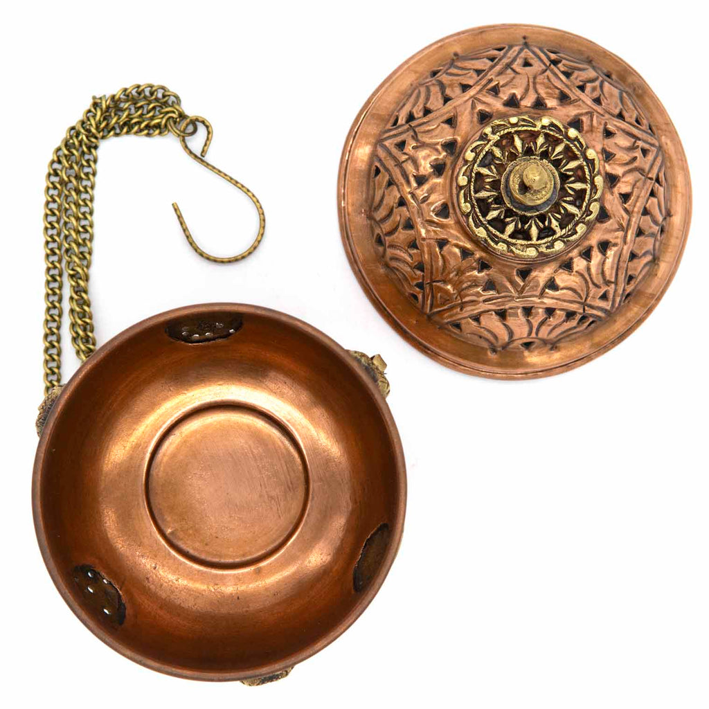 Copper Incense Censer Burner-Incense Holders-Siesta Crafts