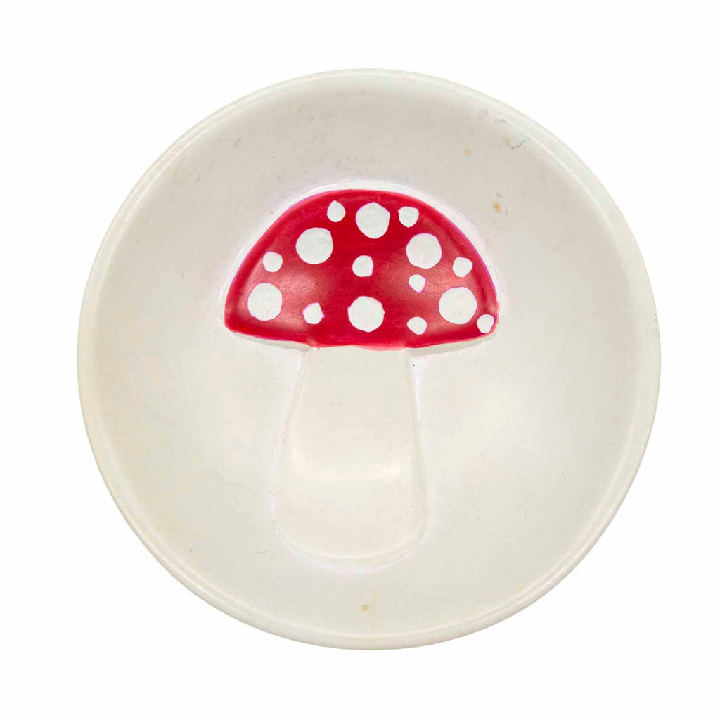 Soapstone Embossed Mushroom Dish