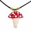 Soapstone Mushroom Pendant Necklace