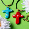 Soapstone Cross Pendant Necklace