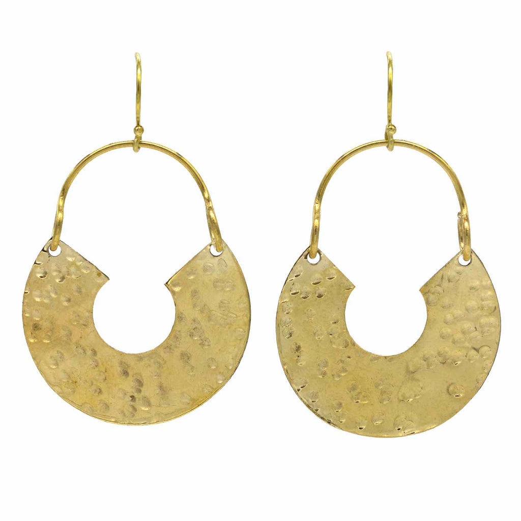 Horseshoe Brass Earrings-Earrings-Siesta Crafts